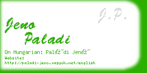 jeno paladi business card